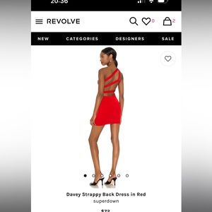Red small superdown dress